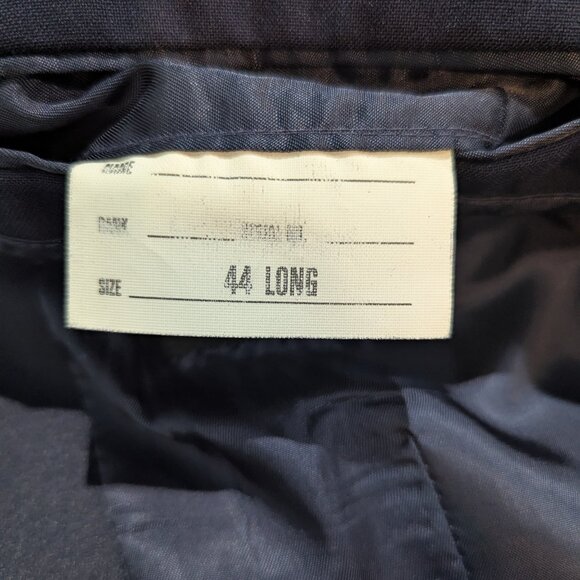 Men's Navy Double-Breasted Military Vintage Blazer - Picture 15 of 16